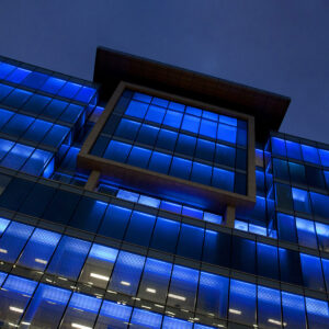 Blue Office Building